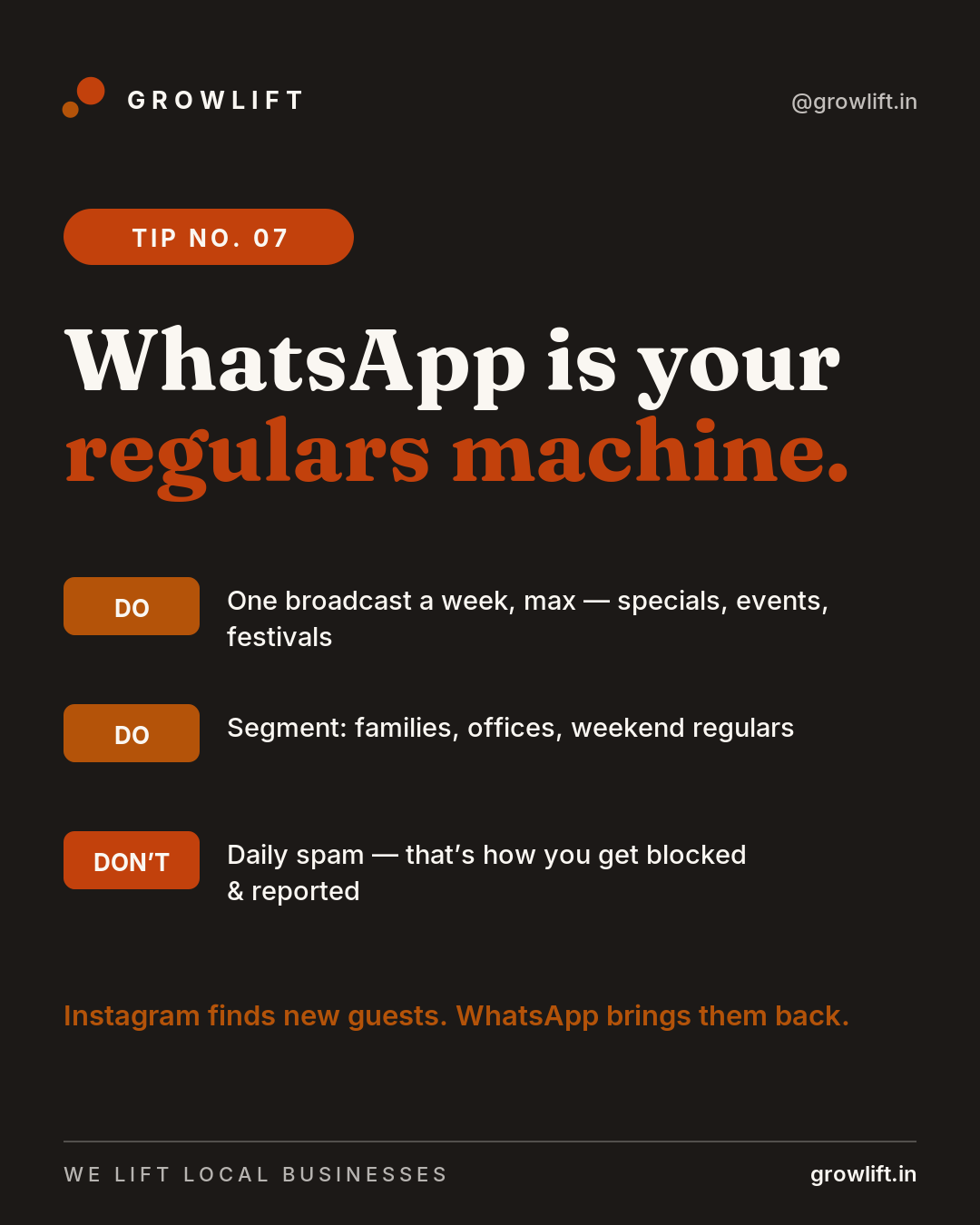 WhatsApp brings them back