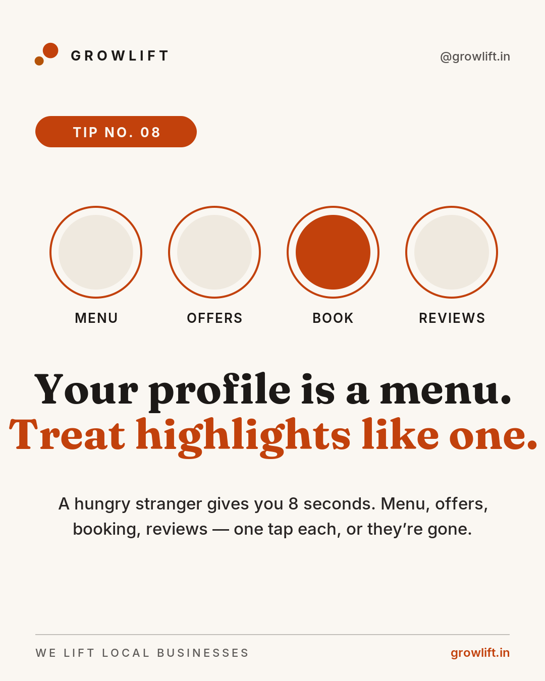 Highlights are a menu