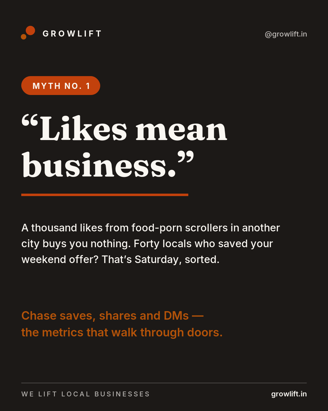 Myth: likes mean business